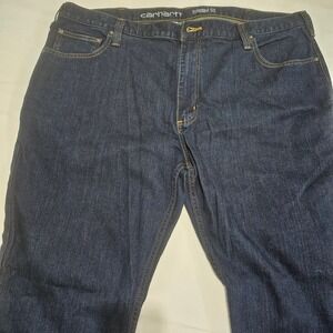Carhartt Rugged Flex Relaxed Fit Bootcut Jeans Mens 42x30 Dark Wash 102809-491